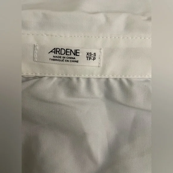 Sz XS-S Ardene women’s Oversized Shirt Ardene Classic White Longsleeve pleated - Picture 14 of 16